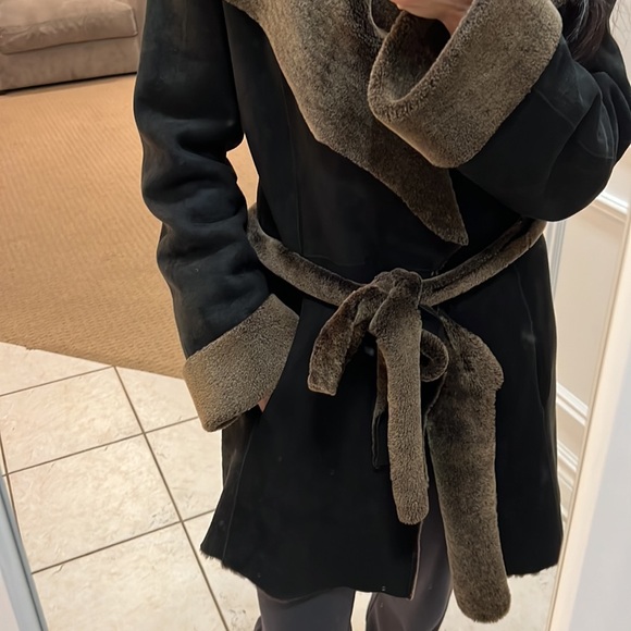 Genuine Shearling Robe Coat - Picture 14 of 15